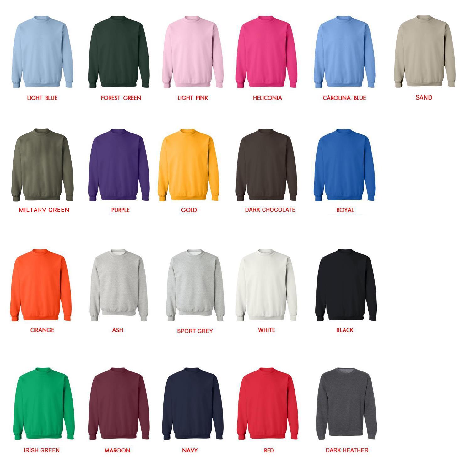 sweatshirt color chart - Skip And Loafer Store