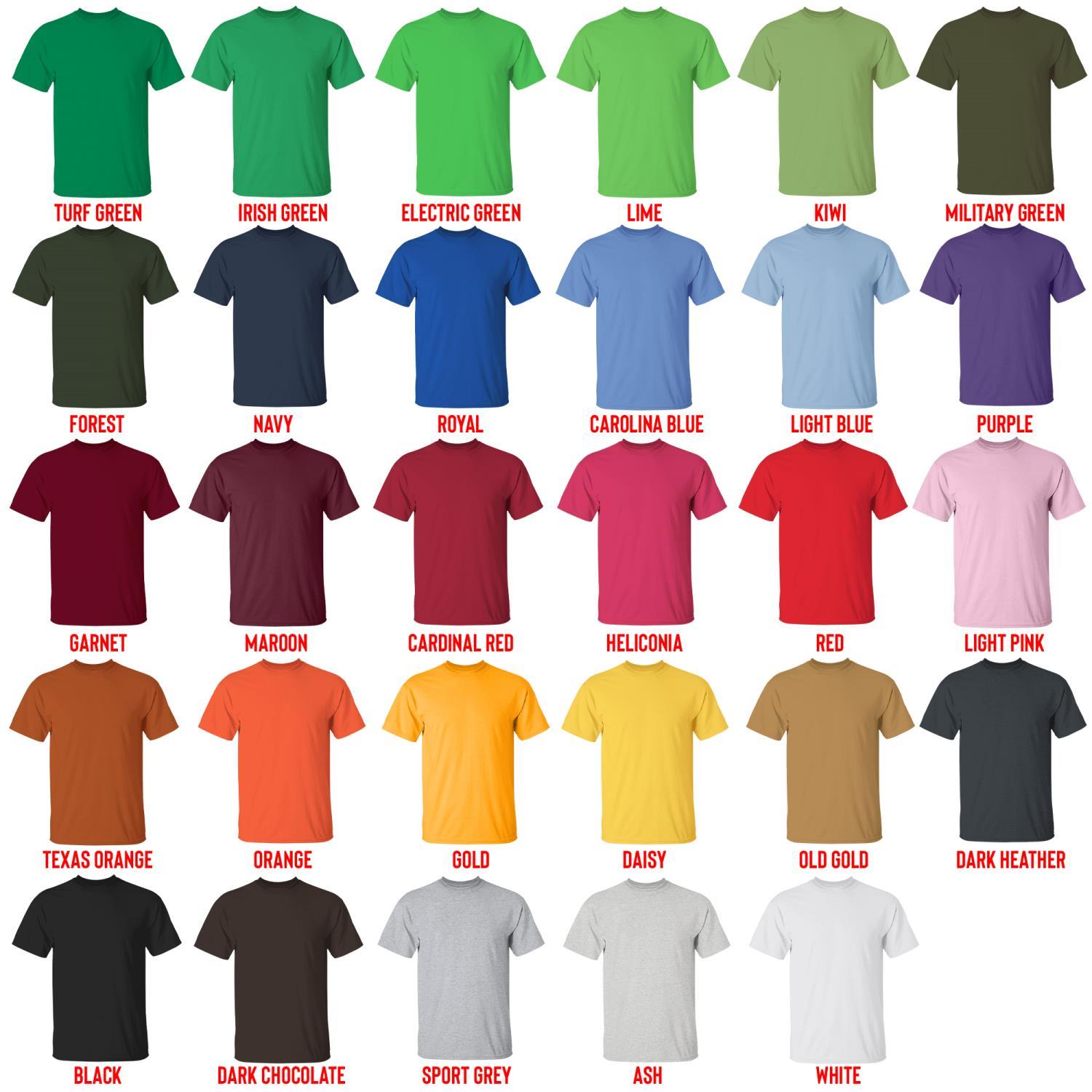 t shirt color chart - Skip And Loafer Store