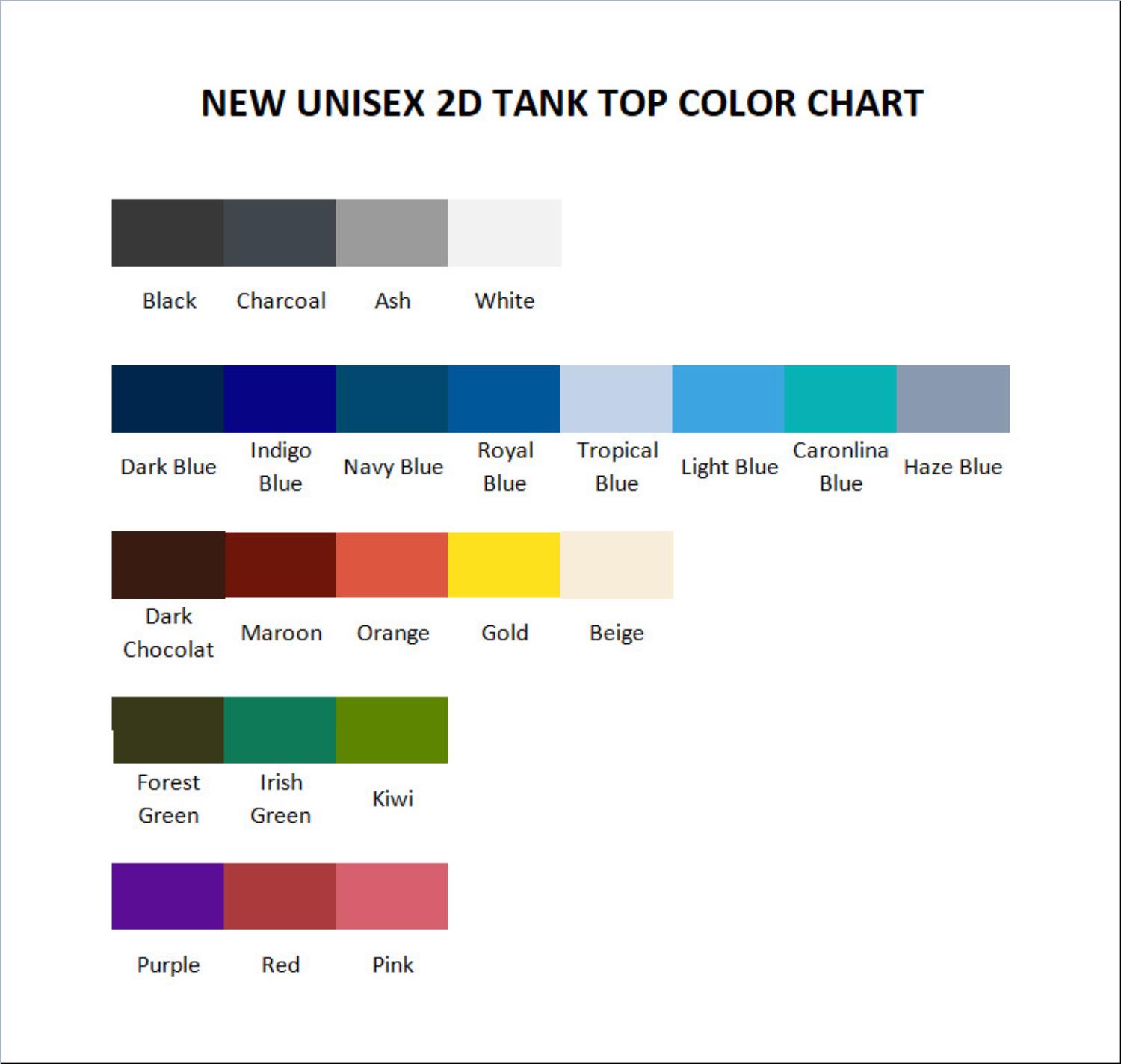 tank top color chart - Skip And Loafer Store