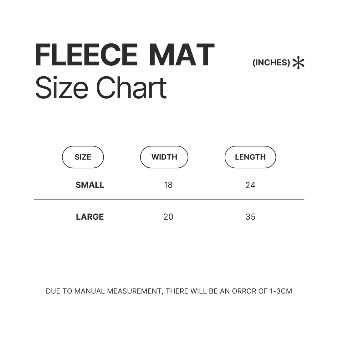 Fleece Mat Size Chart - Skip And Loafer Store