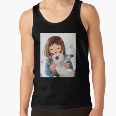 Skip And Loafer Manga Series Mitsumi And Cat Tank Top