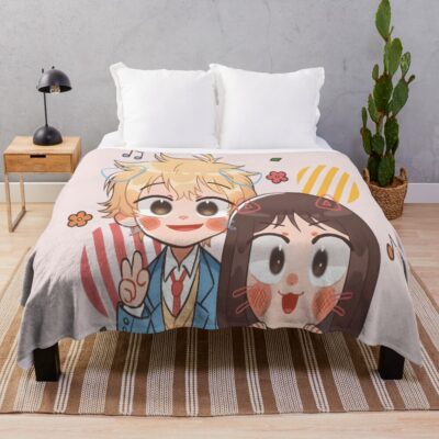 Skip To Loafer Skip And Loafer Cute Chibi Throw Blanket