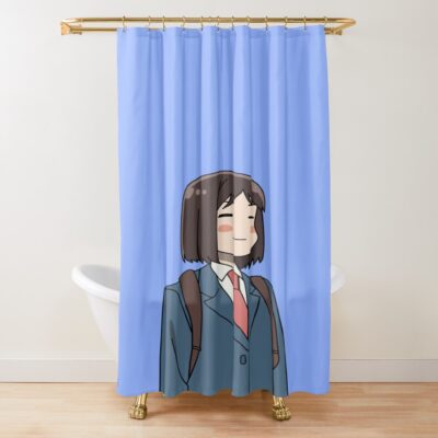 Cute Mitsumi Chan With Flat Face Shower Curtain