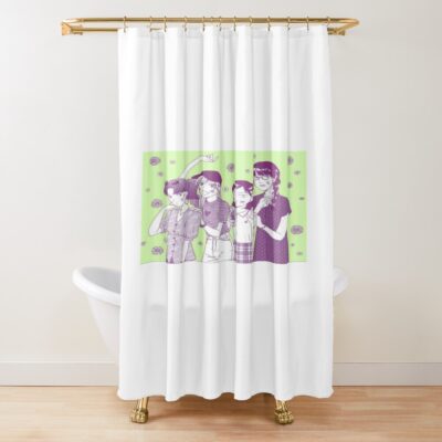 The Skip And Loafer Girls Shower Curtain