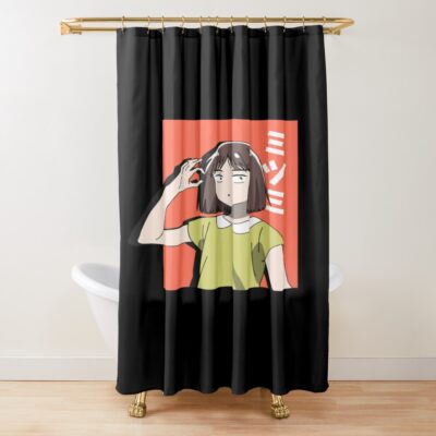 Cute Mitsumi With Simple Design Shower Curtain