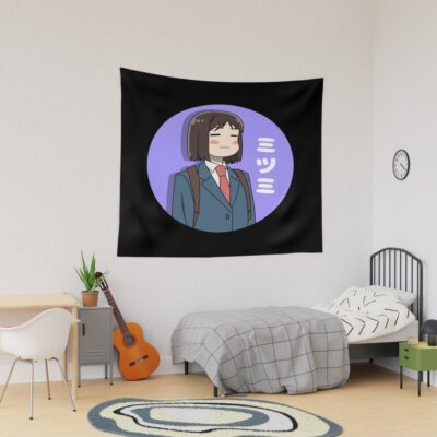 Cute Mitsumi Chan With Japanese Text Tapestry