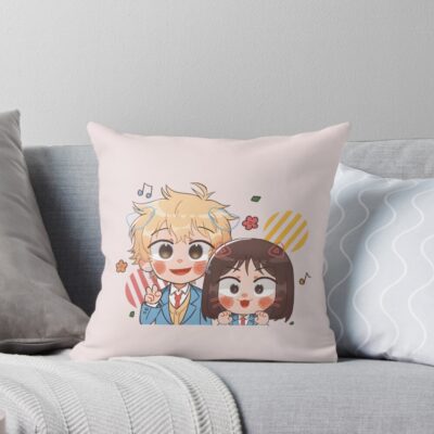 Skip To Loafer Skip And Loafer Cute Chibi Throw Pillow